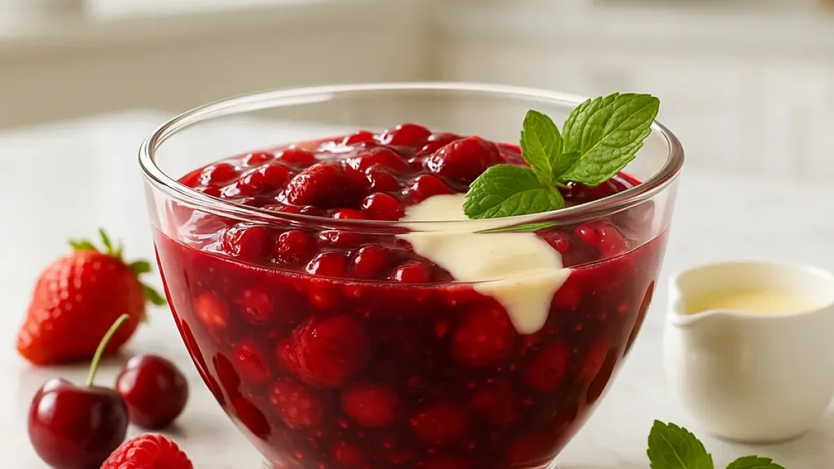 Traditional Red Berry Grütze – A Classic Northern German Dessert Delight