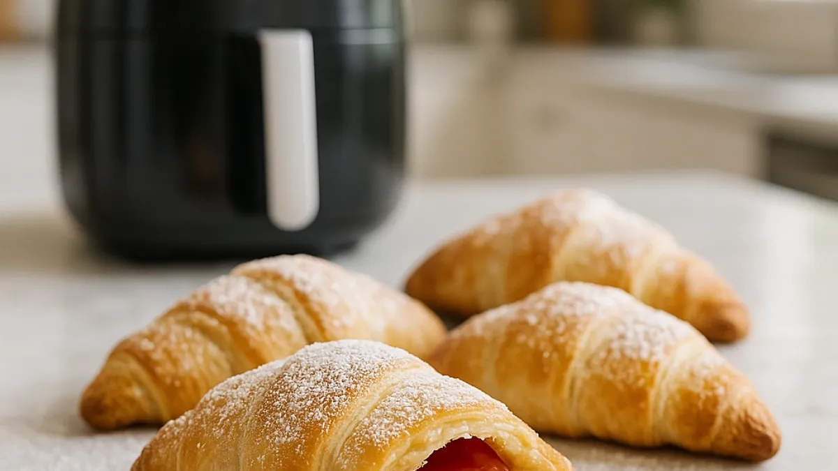 Easy Air Fryer croissant pockets with jam for cozy sweet treats