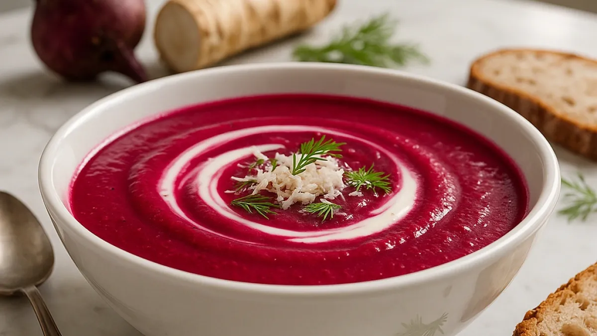 Beet and Horseradish Soup Recipe for a Comforting Winter Bowl