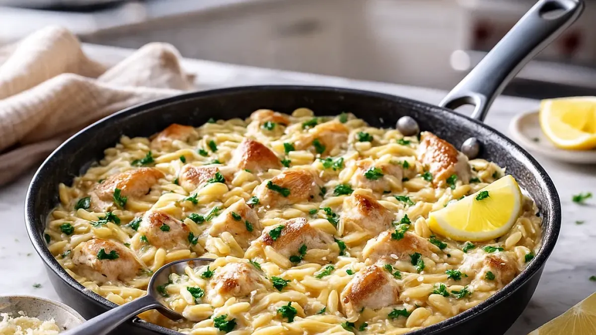 Creamy 15-minute chicken orzo that’s becoming a weeknight favorite