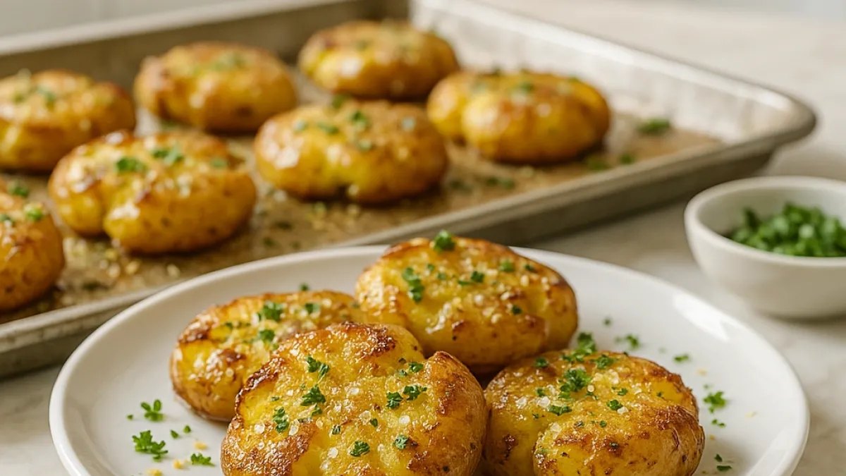 Crispy smashed potatoes – viral comfort side dish everyone loves