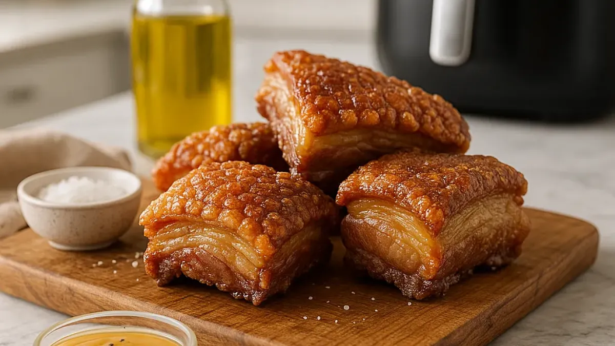 Crispy pork crackling in the Air Fryer for perfect results every time
