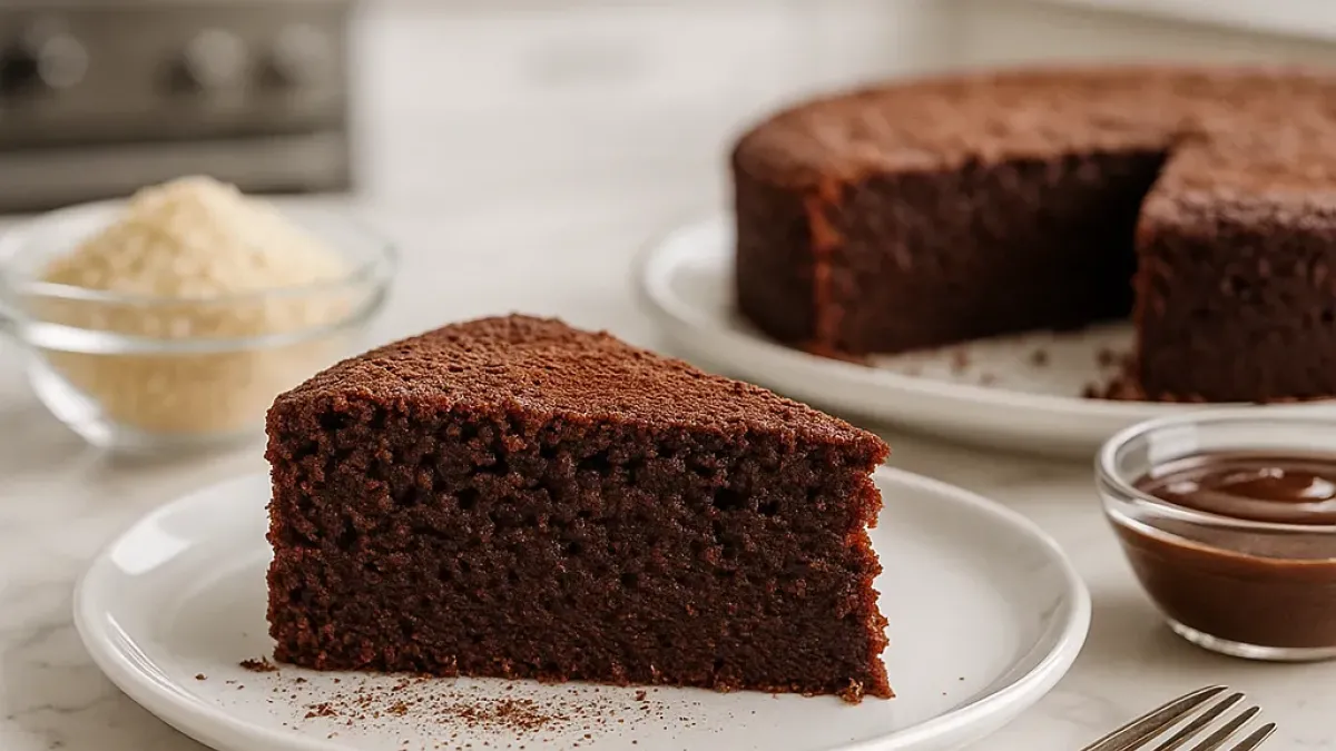 Diabetic-friendly almond flour chocolate cake recipe with no sugar