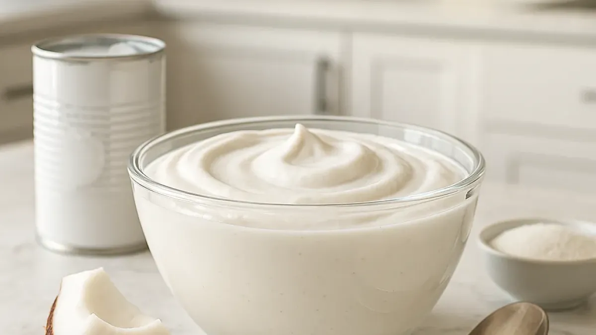 Crema de coco casera – suave, cremosa y naturalmente dulce
