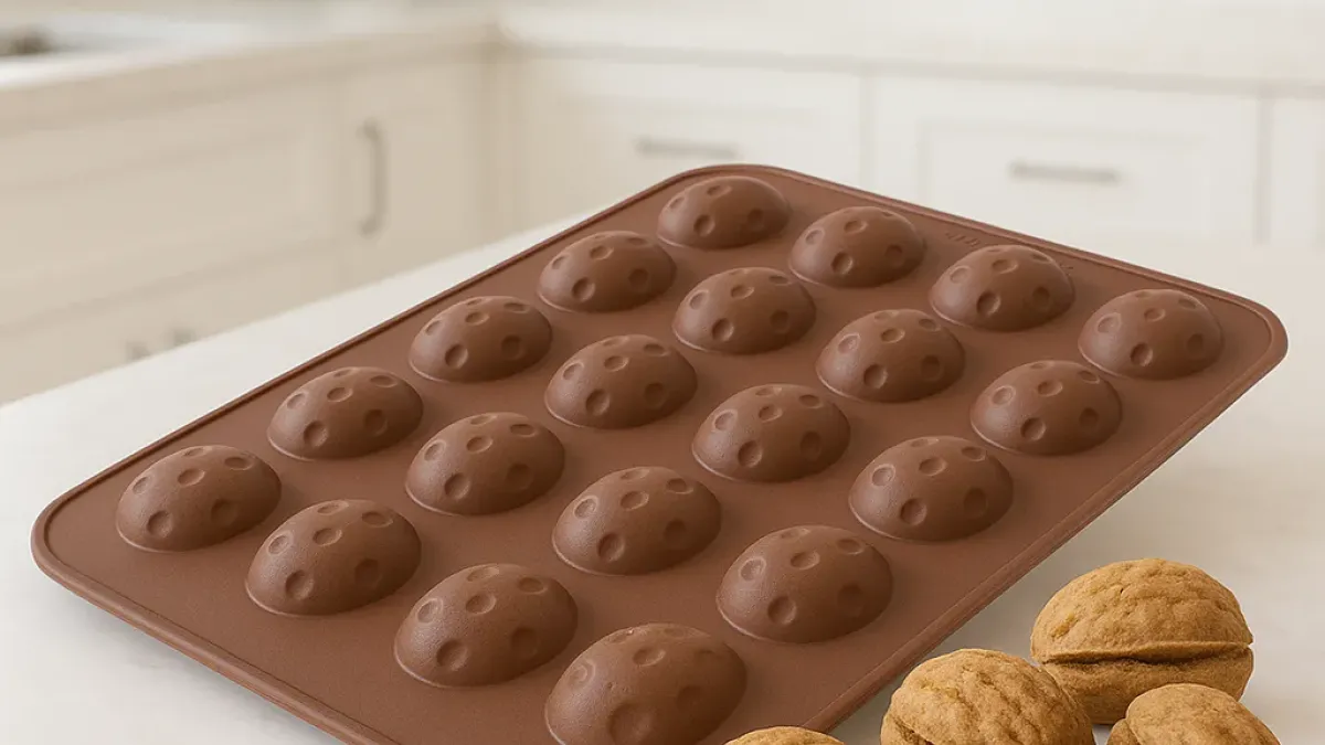 Crispy walnut shell cookies with creamy chocolate filling recipe