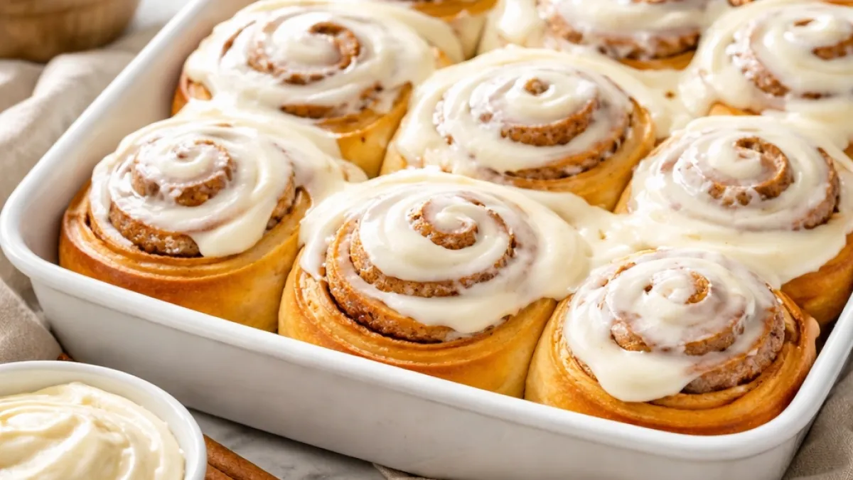 Cinnamon Rolls with Silky Cream for a Perfect Holiday Morning