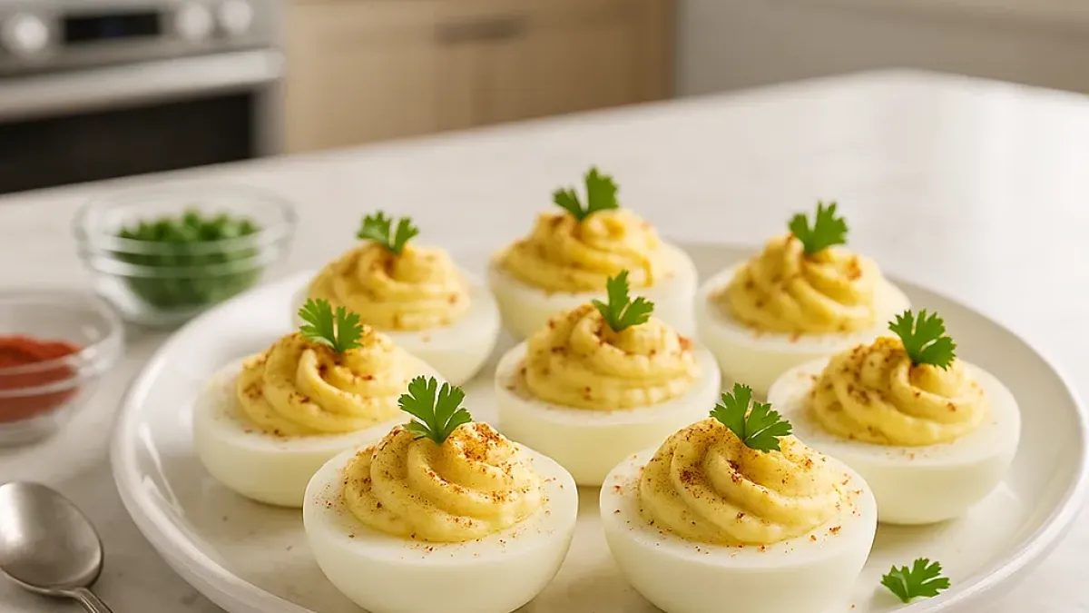 Nejlepší plněná vejce na vánoční večeři – snadný recept