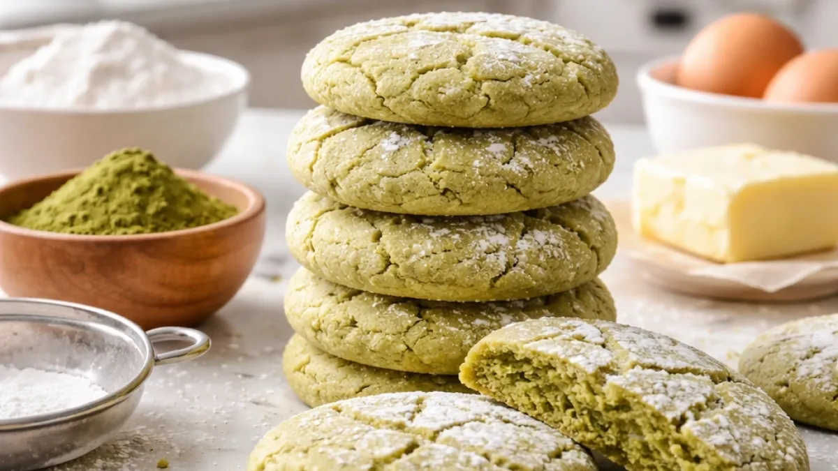 January Detox Green Tea Matcha Cookies