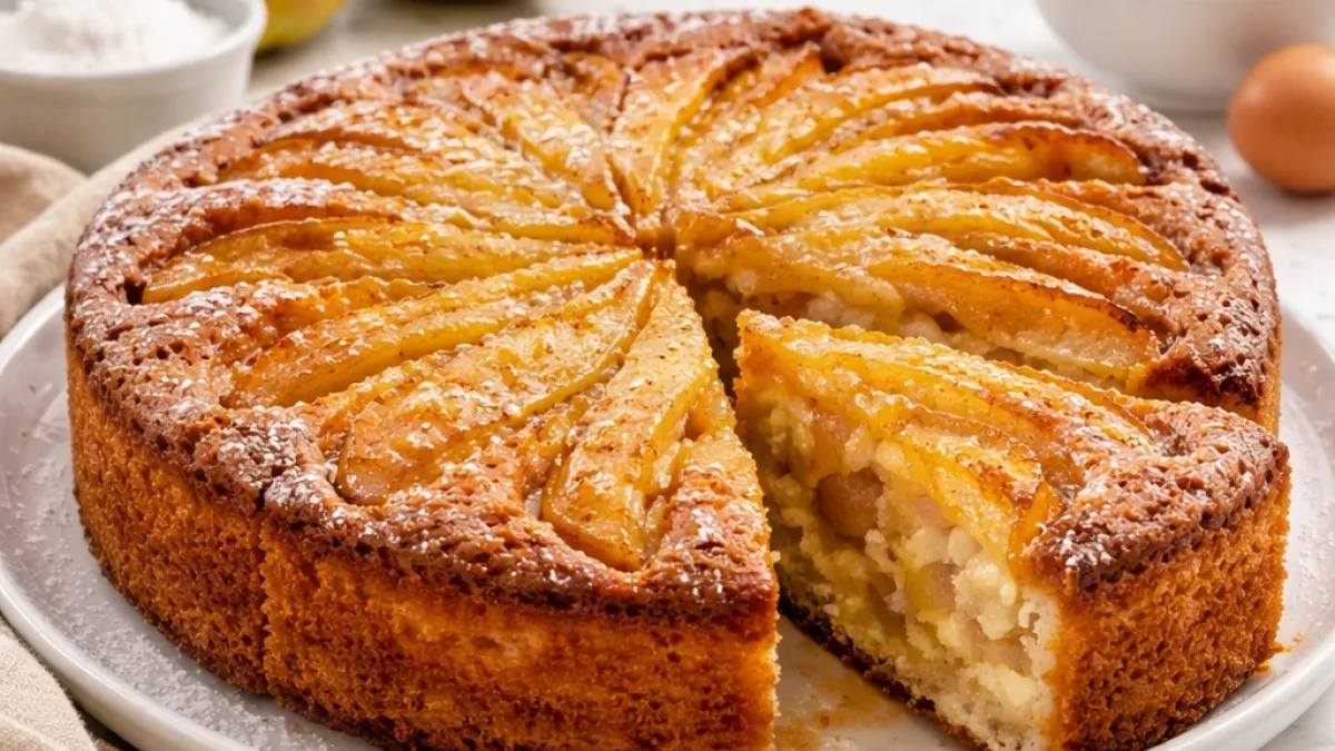 Moist Caramelized Pear Cake – Simple Elegant French Dessert