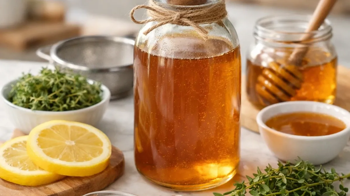 Thyme Lemon Syrup for Cough Relief – Gentle Easy Homemade Remedy