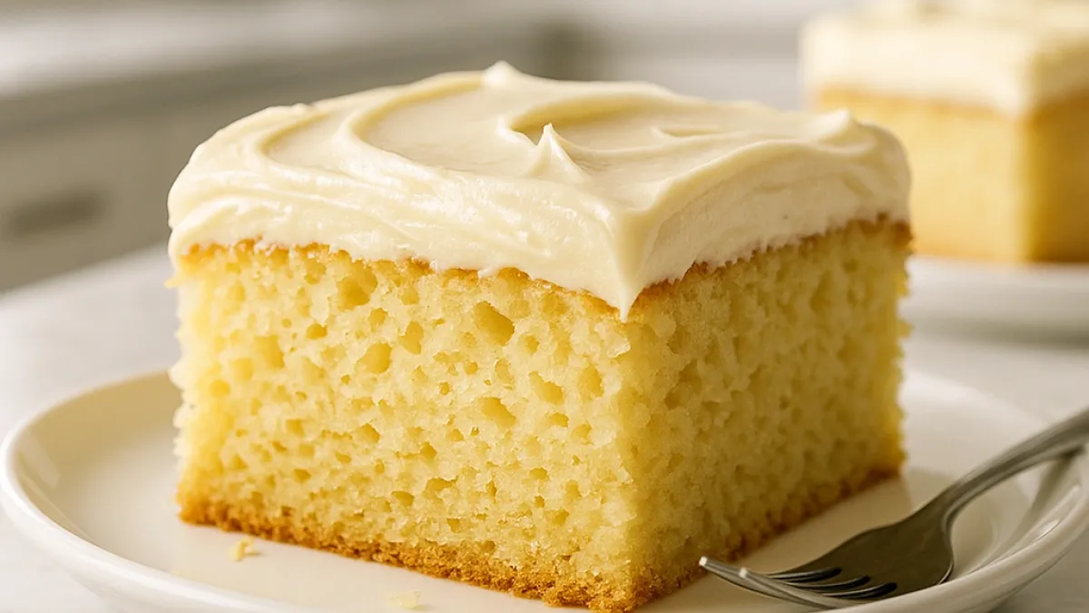Ultra Moist Vanilla Sheet Cake with Silky Buttercream Frosting Guide