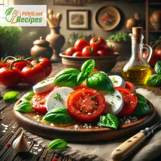 Salade Caprese au basilic frais