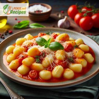 Gnocchi with tomato sauce and cheese