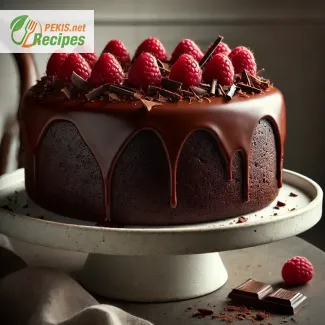 Chocolate cake with ganache topping