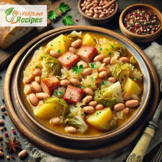 Slovenian iota with cabbage and beans - Traditional dish with taste