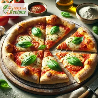 Homemade pizza with crispy dough - Recipe for pizza like from a pizzeria