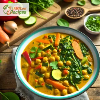 Vegetable curry with chickpeas and spinach