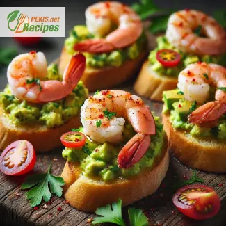 Bruschetta with shrimp and avocado - Exotic and fresh flavors for the New Year