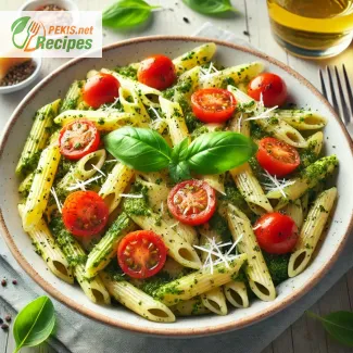 Pasta Mediterránea con Pesto y Tomate – Sabor Fresco en Solo 20 Minutos