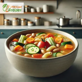 Minestrone-Suppe mit Gemüse