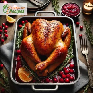 Roast Chicken with Cranberry Sauce