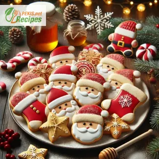 Santa Claus cookies with honey and cinnamon flavor