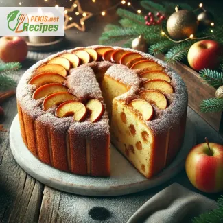 Christmas cake with cinnamon and apple flavor