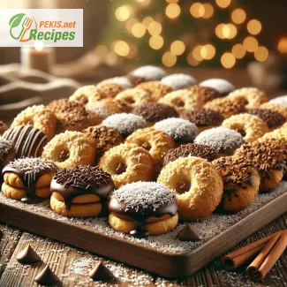 Christmas cookies with coconut and chocolate