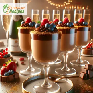 New Year's desserts: Chocolate mousse with sparkling wine