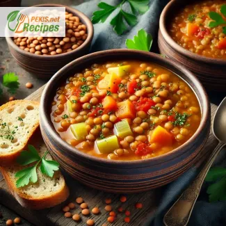 Festive lentil soup for cold days