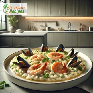 Creamy risotto with seafood