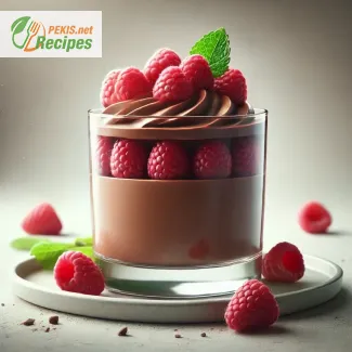 Mousse de chocolate con frambuesas