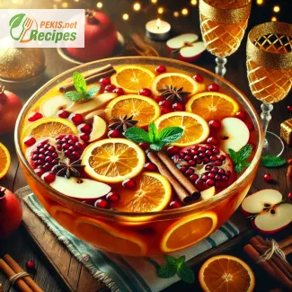 Recipe for New Year's punch with fruits and spices