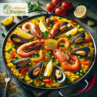 Spanish seafood paella