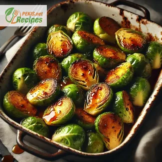 Baked brussels sprouts with honey and balsamic vinegar