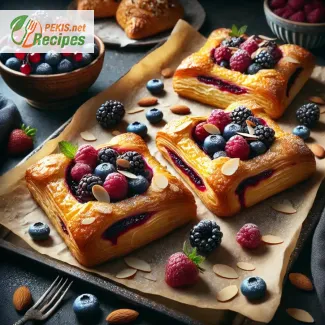 Pastries with forest fruits and almonds - The perfect combination of freshness and crispness