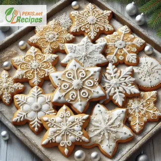 Receta de galletas navideñas de copos de nieve