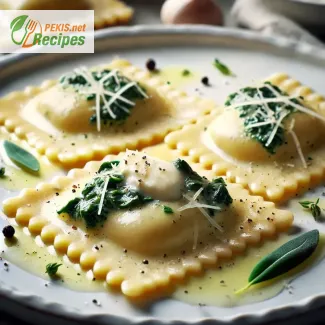 Raviolis rellenos de ricotta y espinacas