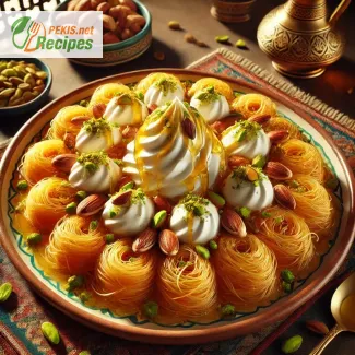 Dessert simple de Dubaï avec des nouilles kadaif