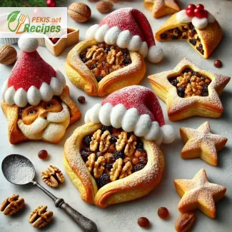 Recette de desserts du Père Noël aux noix et raisins secs