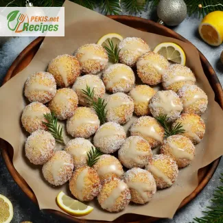 Vegan Christmas cookies with coconut and lemon