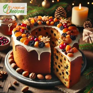 Christmas cake with nut and honey flavor