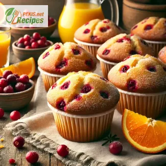 Hausgemachte Cranberry-Orangen-Muffins zum Frühstück