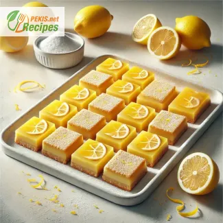 Tereyağlı Kurabiye Kabuğuyla Basit Limon Barları