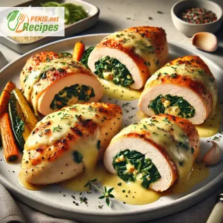 Cheesy Stuffed Chicken Breasts with Spinach and Garlic