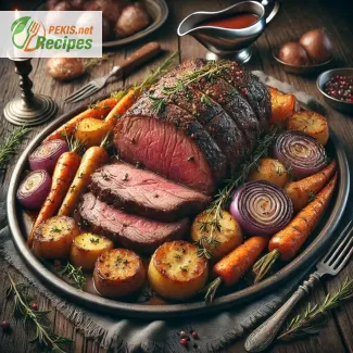 Traditional Roast Beef with Winter Vegetables