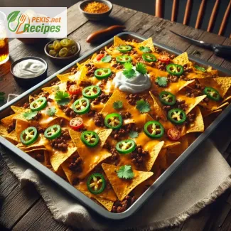 Classic Beef Nachos with Cheese and Jalapeños