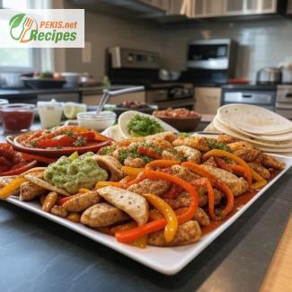 Easy Chicken Fajitas with Peppers and Onions