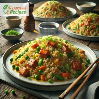 Hibachi Fried Rice with Pork and Vegetables