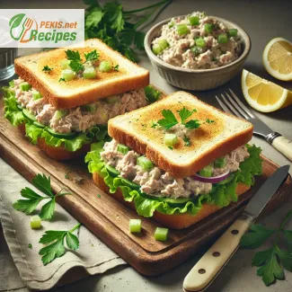 Sándwich clásico de ensalada de atún